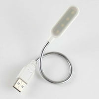 Mini za računar prijenosni fleksibilno svjetlo za čitanje USB lampito za laptop za laptop bijelo bijelo