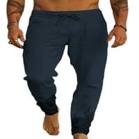 Luxplum muške hlače elastične struke pantalone u obliku boola, casual jogger khaki 2xl