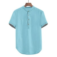 Muška majica Baggy Solid Pather Posteljina kratkih rukava plus majica veličine vrhova bluza pokloni