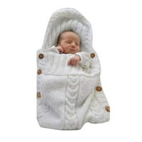 Novorođenče dječak dječak devojčica pokrivač pleteno kukičano vrećicu za spavanje