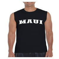 Muška grafička majica bez rukava - Maui Hawaii