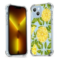 Žuti limuns jasan slučaj za iPhone Mini, estetski umjetnički dizajn futrola za muškarce, jedinstveni