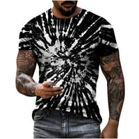 Hinvhai Plus Veličina Top Clearence Muški unise Svakodnevna majica 3D Ispis Grafika Ispis Tie-Dye Ispiši