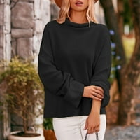 Kpoplk Womens Turtleneck džemper pulover kabel pletene dugih rukava, džemper, XL, XL