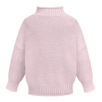 Simu ženski jesen Ležerni trendy džemper Ženska moda Jesen Zimski pleteni džemper debeli pulover Turtleneck džemper Duks dugih rukava