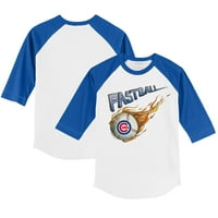 Mladića Tiny Turpap Bijeli kraljevski Chicago Cubs Fastball 3 majica 4-rukava Raglan