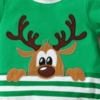 Adviicd Božićna toddler jesen odjeća dječaka dječaka Dječaci Djevojke Božićne pruge jelene Top hlače Kape set Outfits Outfits Boys 5t