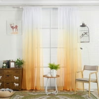 Gomelly Curtains Pocket šipka Sheer Voile dugi zavjese Luksuzni soca prozorski cicijal gradijent zlatni