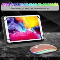 2.4GHz i Bluetooth miš, punjivi bežični LED miš za Oppo K takođe je kompatibilan sa TV laptop MAC iPad Pro računarski tablet Android - Baby Pink