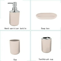 Loopsun Kupatilo Organizator kupaonica Set sa pumpom za raspršivač sapuna, držač četkica za zube, tumbler i sapun