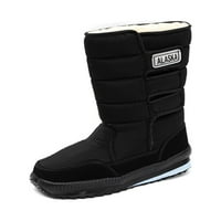 Glookwis dame zimske tople cipele plišana obloga MID CALF boot platforme čizme za snijeg Ženske kamuflage udobne klizanje otporne na okrugli nožni muškarci crni 10