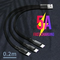 Lomubue Data kabl Brzo punjenje Stabilan prijenos u 8-pinski Micro USB tip-c kompaktni kabel za punjenje