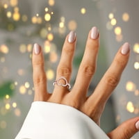 Yubnlvae prstenovi Pribor jednostavno elektroplativ ljubavnog srca Dijamantna prstena Dame Jewelry Angažirani