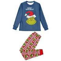 Grinch Božićnim podudaranjem porodičnih pidžame za obiteljski božićni PJS Usklađivanje božićne salona