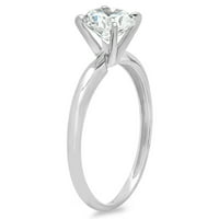 CT sjajan okrugli rez pravi prirodni dijamant si1-si g-h 14k bijeli zlatni pasijans obećanje vjenčanja