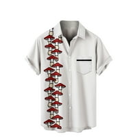 Yuwull muške havajske košulje prozračne kratke rukave lagana tiskana gumba dole Summer Beach Sportska majica sa džepom na klirensu
