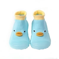 Yinguo baby home papuče crtani tople kuće papuče za obložene zimske unutrašnje cipele plave 26