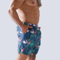 HANAS Ljetni muškarci plivajuće trupe, brza suhi modni ispis dah ploče na plaži kratke hlače s džepovima