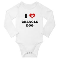 Srce Cheagle Dog slatka dječja dugačka romaša