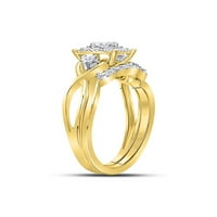 10k bijeli zlatni dijamantski pasijan za svadbeni prsten za vjenčanje CTTW