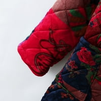 Kali_store Womens kaput Ženske jakne Dugme dolje kaput dugih rukava Sherpa nejasna odjeća Watermelon crvena, 3xl