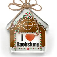 Ornament tiskan Jednostrana I Love I Love Kaohsiung Regija: Tajvan, Azija Božić Neonblond