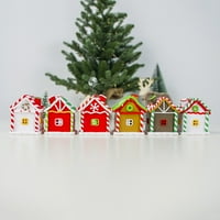 Rosarivae Mala kuća ukrasna kabina Božić ukras Božić ukras Lijep božićni ukras