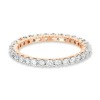 London Fine nakit za žene, 14K čvrsti zlatni zaručni prsten sa okruglim rezanim dijamantima, vjenčani