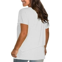 O-izrez T-majice Elehirts za žene Poklon za ženska modna modna puna okrugla vrat majica kratkih rukava
