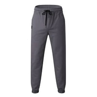 Muške opuštene ravne hlače pantalone ležerne duljine pune sredinske džepne pantalone hlače sa čvrstim