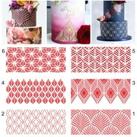 Dekoracija za torte od šablona ukras šablona za kućne ljubimce, svadbeni kolač ukrasni cvjetni rub za