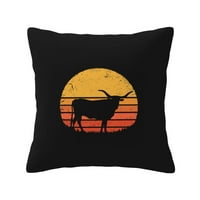 Longhorn goveda Retro Texas Cow Herd bacanje jastuka za bacanje kućnih dekora ugodne navlake za jastuke