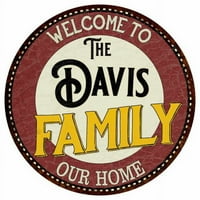 Obitelj Davis 12 okrugli metalni znak kuhinja Igra soba Décor 200120038008