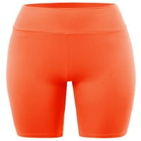 A2-a ženske trke za trčanje visokog struka pamučne kratke hlače neon narančasta 2xl