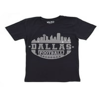 Dallas Football City Silhouette Rhinestone Bling Bling kratki rukav majica-crna unise odrasla osoba