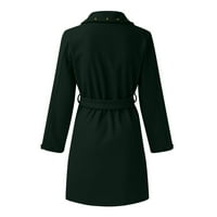 Miluxas Womens prevelizirani kaput Plus veličine Žena Dugi rukav Otvori Prednji labavi odjeća Solidna