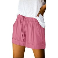 B91XZ kratke hlače za ženske ženske ležerne ljetne vučne materije Udobne sportske elastične kratke hlače