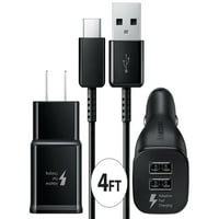 Prilagodljivi brzi punjač zid i automobil USB tipa C Cable Combo Kompatibilan sa Sony Xperia III Adaptive
