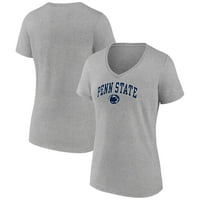 Ženske fanatike marke Heather Siva Penn State Nittany Lions Evergreen Campus V-izrez majica