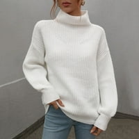 SoughXZC ženski pulover Duksevi visokih vrata vrhovi lagani turtleneck džempeni kaput, casual bluza