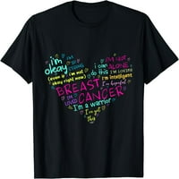 Ratnice raka dojke Warrior Heart Riječi Ženska majica
