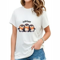 JUBILAnt Penguin Lover Pokloni Moda Ženska grafički kratki rukav, udoban i trendi ljetni vrh s jedinstvenim