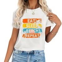 Jedite ranjeni plaže za spavanje - ljetna tropska modna ženska majica sa jedinstvenim grafičkim dizajnom,