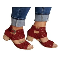 Ritualay Ženska ležerna obuća Sandal Peep toe petene sandale izdužene lagane pumpe Žene dame Chunky