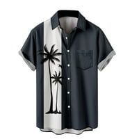 Havajska majica za muškarce čišćenje Muški ljetni modni modni havajski majica kratkih rukava Pokloni