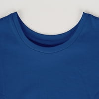 Inkmeso scoop-izrez mama morski pas Grafički majica kratki rukav ženski pamučni tee casual