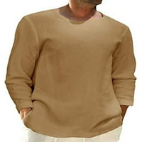 Avamo Muška majica Majice sa čvrstim bojama Dugi rukavi The Dnevno nošenje Regular Fit Basic Tee Ležerne
