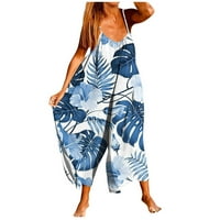Dame ljetna plaža labava velika veličina elegantne cvjetne tiske široke pantalone za noge