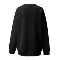 Ženska modna jesenska ispisana labava bluza s dugim rukavima okrugla vrat Ležerne prilike pulover vrhovi