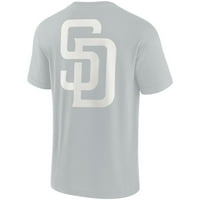 Unizirani fanatici potpis Siva San Diego Padres super meka majica kratkih rukava